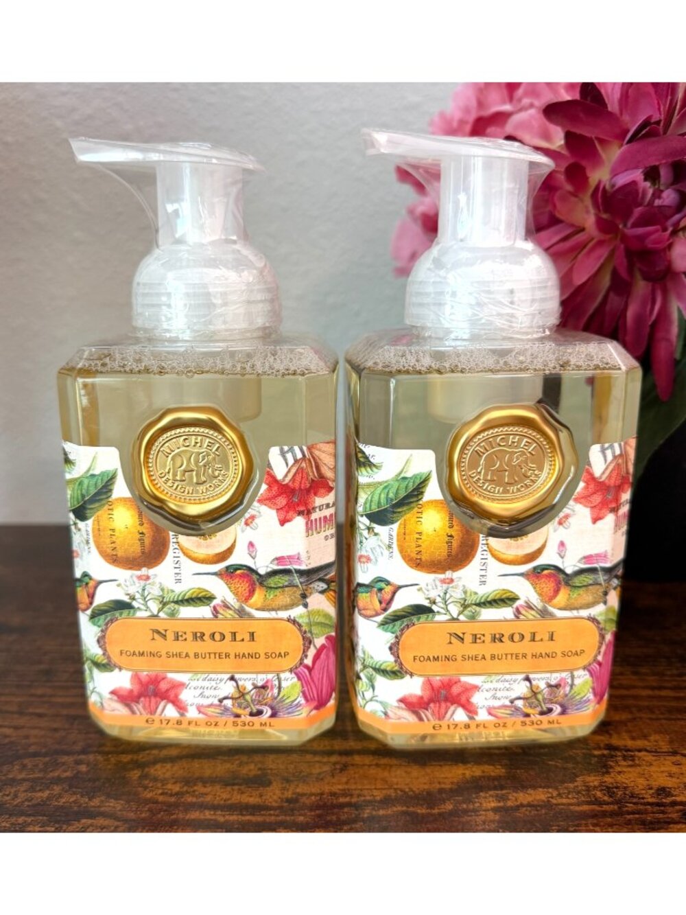 Michel Design Works Set of 2 NEROLI Foaming Hand Soaps 17.8 Oz Each Sealed
